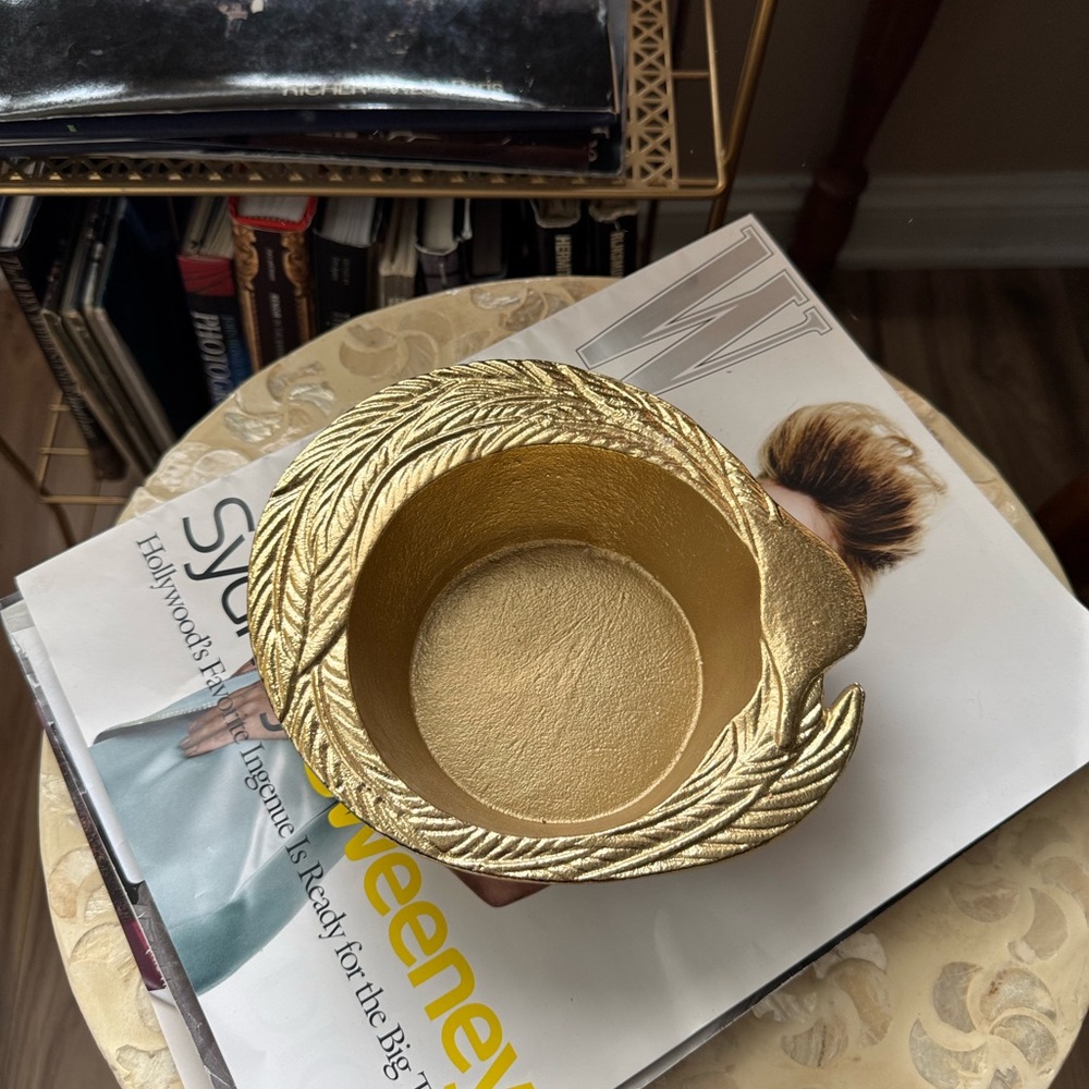 target limited edition black history month gold bird trinket dish